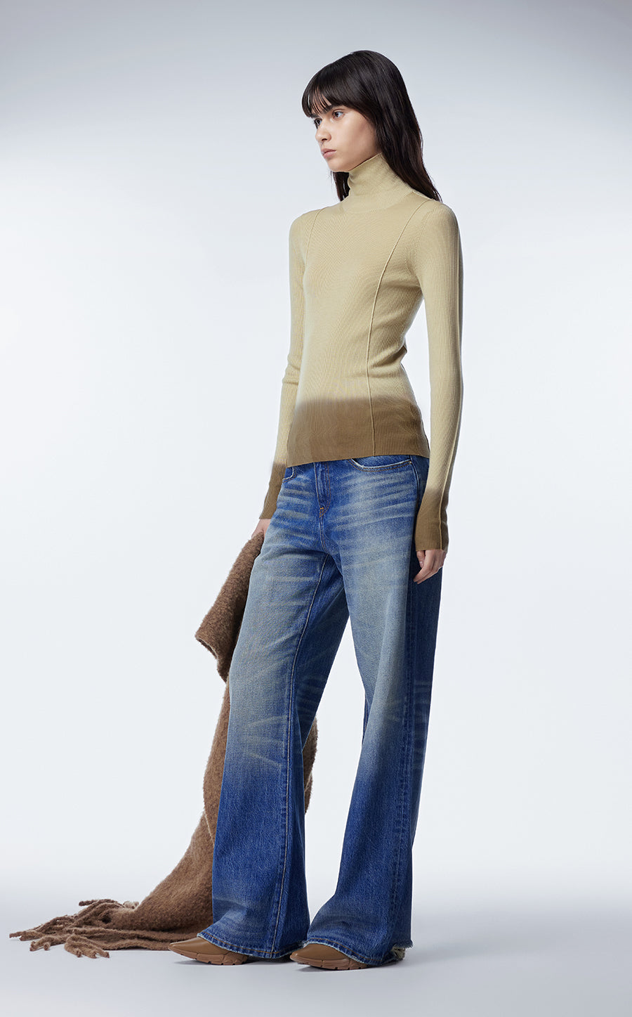 Sweater / JNBY High-neck Wool-blend Cashmere Pullover Sweater