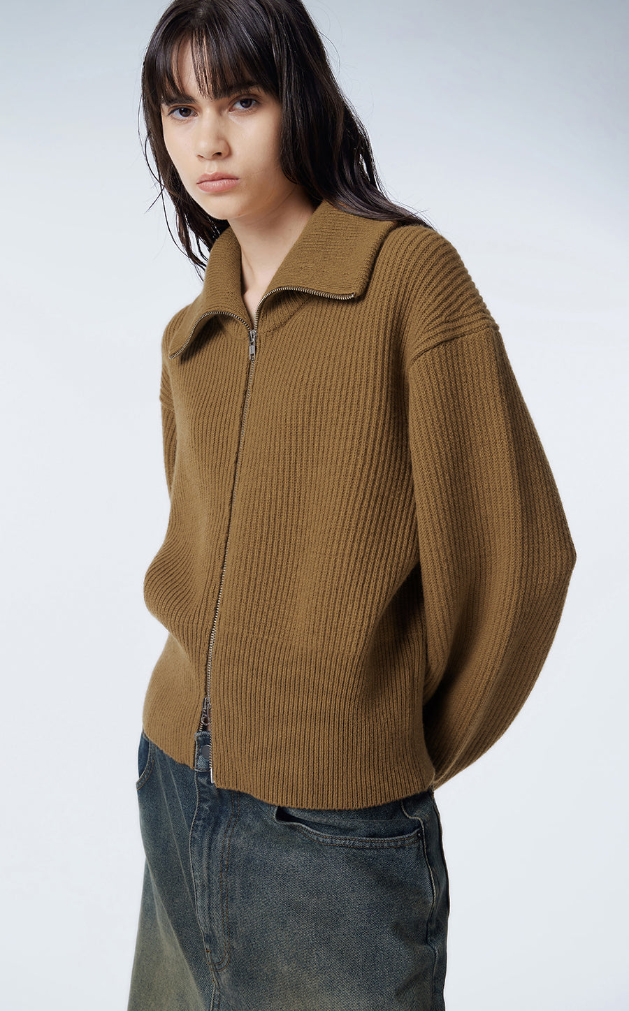 Sweater / JNBY Cropped Wool Cardigan