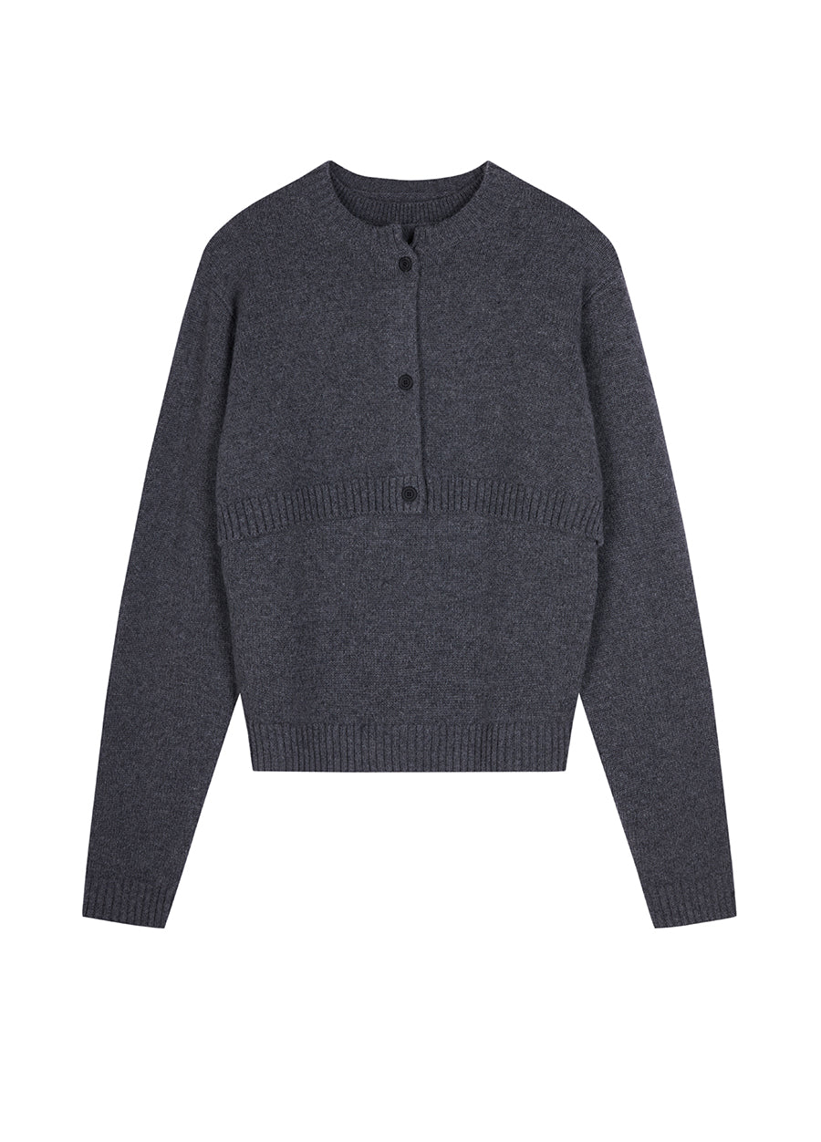 Sweater / JNBY Two-in-one Wool-blend Cashmere Sweater