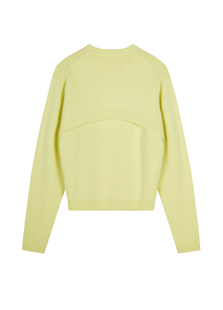 Sweater / JNBY Two-in-one Wool-blend Cashmere Sweater