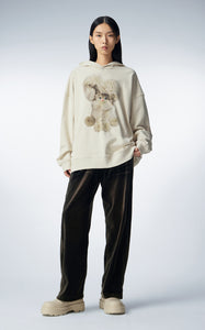Sweatershirt / JNBY Cotton  Print Hooded Sweatershirt