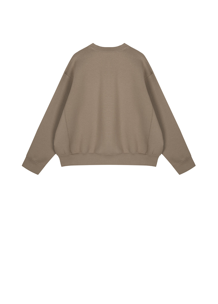 Sweatshirt / JNBY Relaxed Crew-neck Cotton Sweatshirt