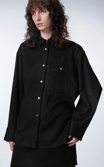 Coat / JNBY Cropped Wool-blend cashmere  Shirt Jacket