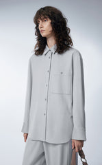 Coat / JNBY Cropped Wool-blend cashmere  Shirt Jacket