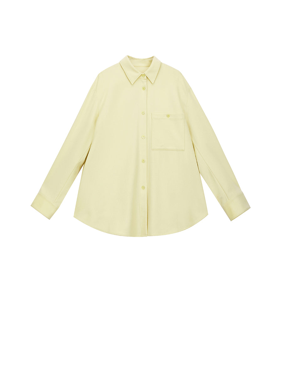 Coat / JNBY Cropped Wool-blend cashmere  Shirt Jacket