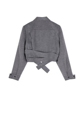 Coat / JNBY  Cropped Wool-blend Cashmere Classic Collar Jacket