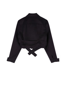 Coat / JNBY  Cropped Wool-blend Cashmere Classic Collar Jacket