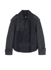 Coat / JNBY Patchwork Pullover Wool Jacket