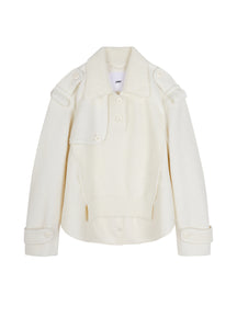 Coat / JNBY Patchwork Pullover Wool Jacket