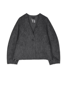 Coat / JNBY Relaxed V-neck Wool Jacket