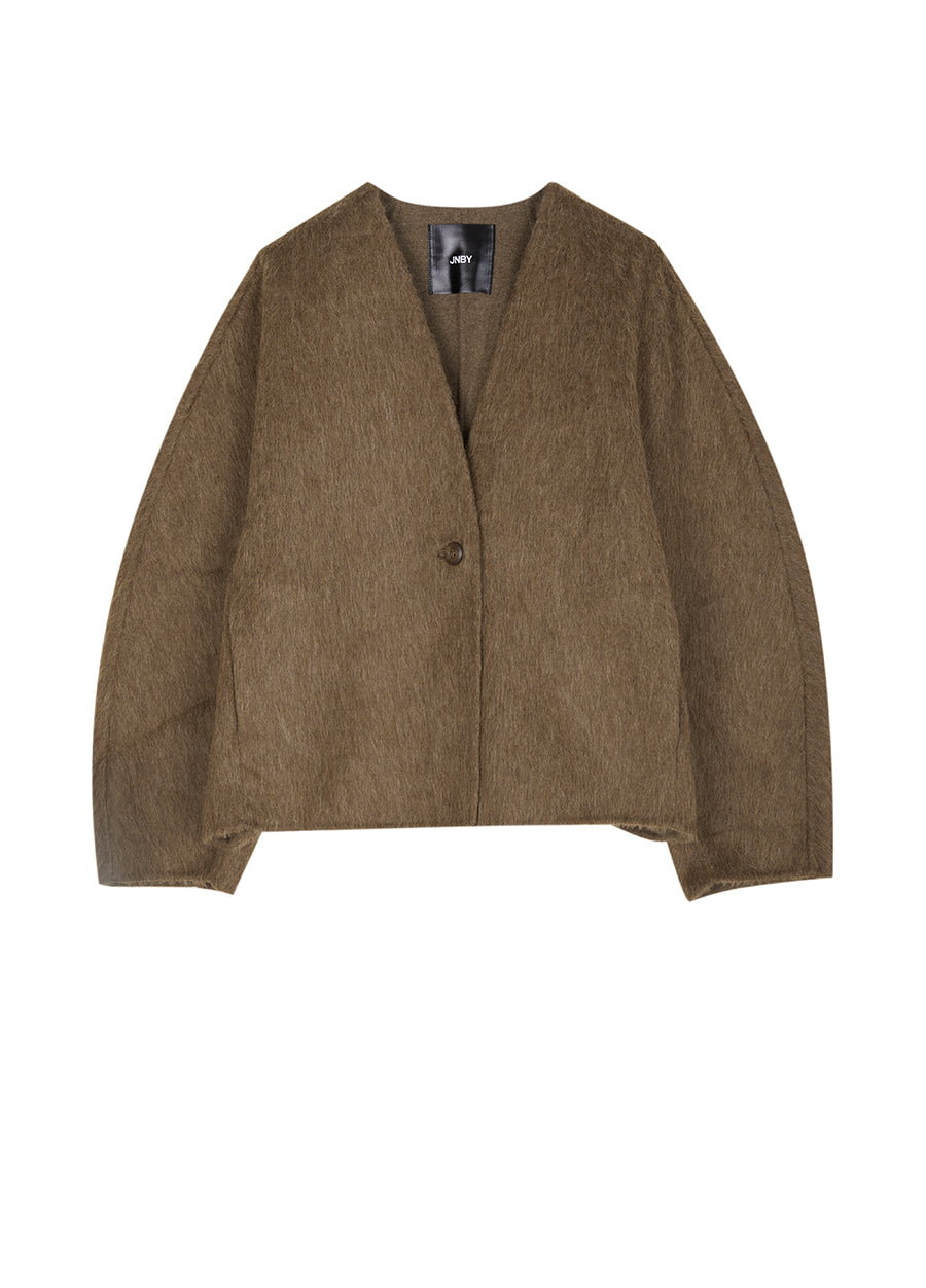 Coat / JNBY Relaxed V-neck Wool Jacket