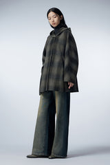 Coat / JNBY Retro Plaid Wool Coat