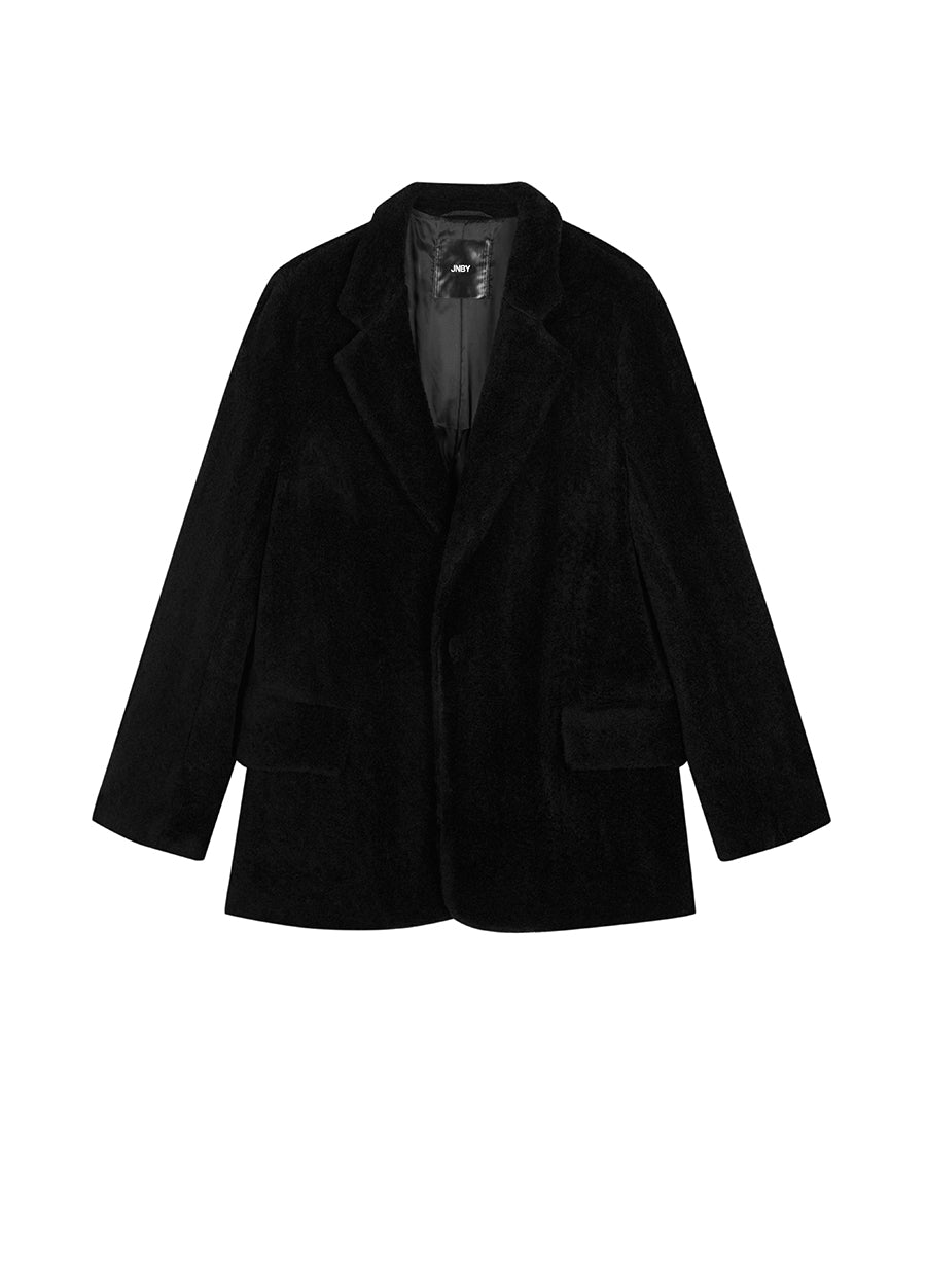 Coat / JNBY Relaxed Faux Fur Blazer Coat