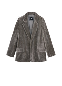 Coat / JNBY Relaxed Faux Fur Blazer Coat
