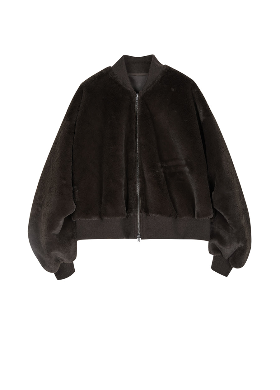 Coat / JNBY Relaxed Faux Fur Jacket