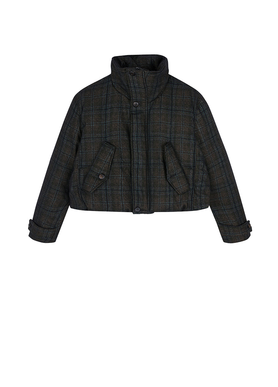 Coat / JNBY Oversized Plaid Down Coat