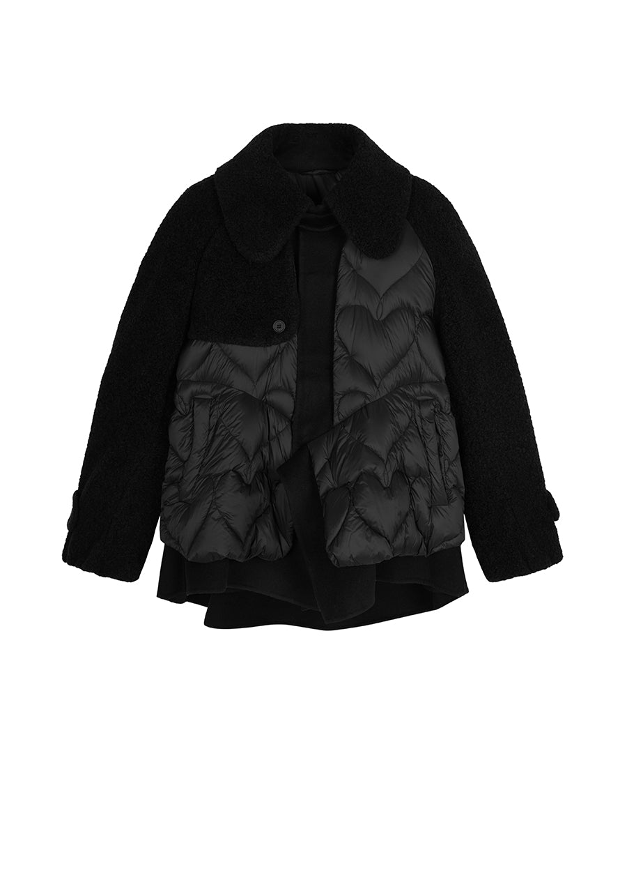 Coat / JNBY Patched Peter Pan-collar Down Coat