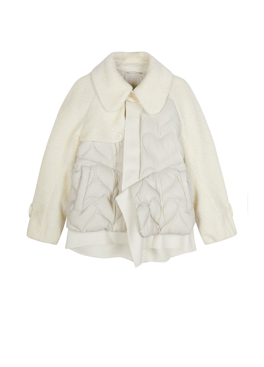 Coat / JNBY Patched Peter Pan-collar Down Coat