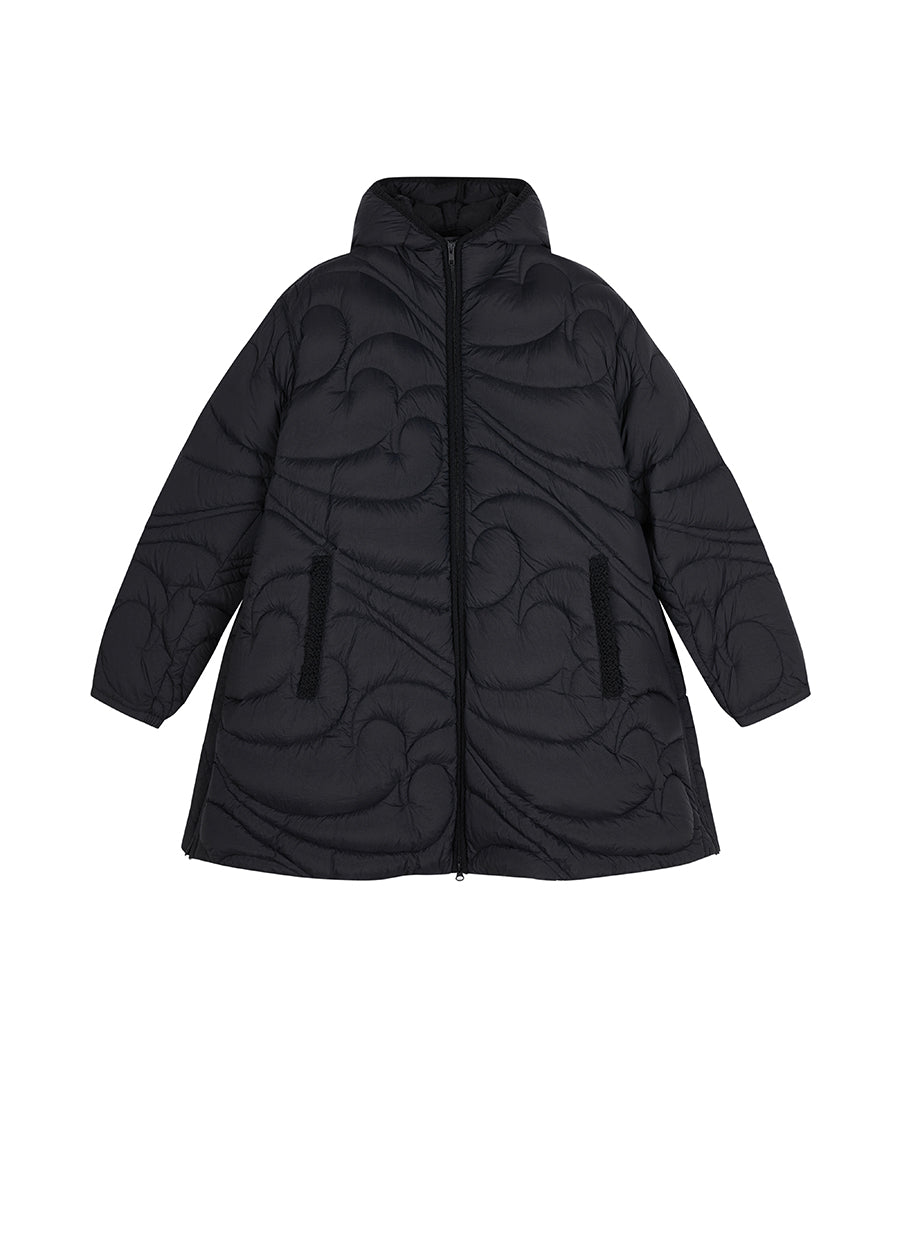 Coat / JNBY Mid-length Hooded Nylon Down Coat