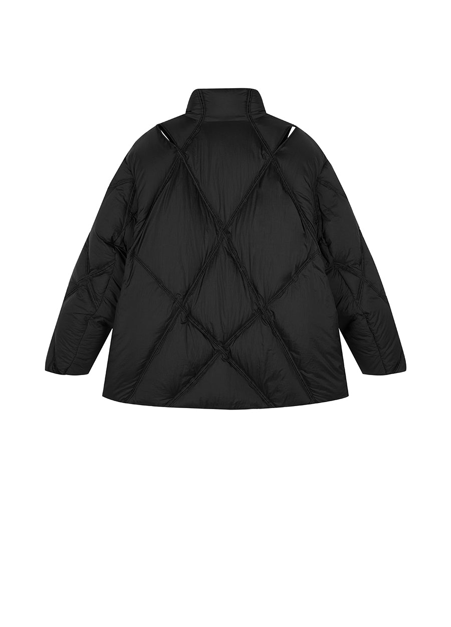 Coat / JNBY Cut-out Lozenge Pattern Down Coat