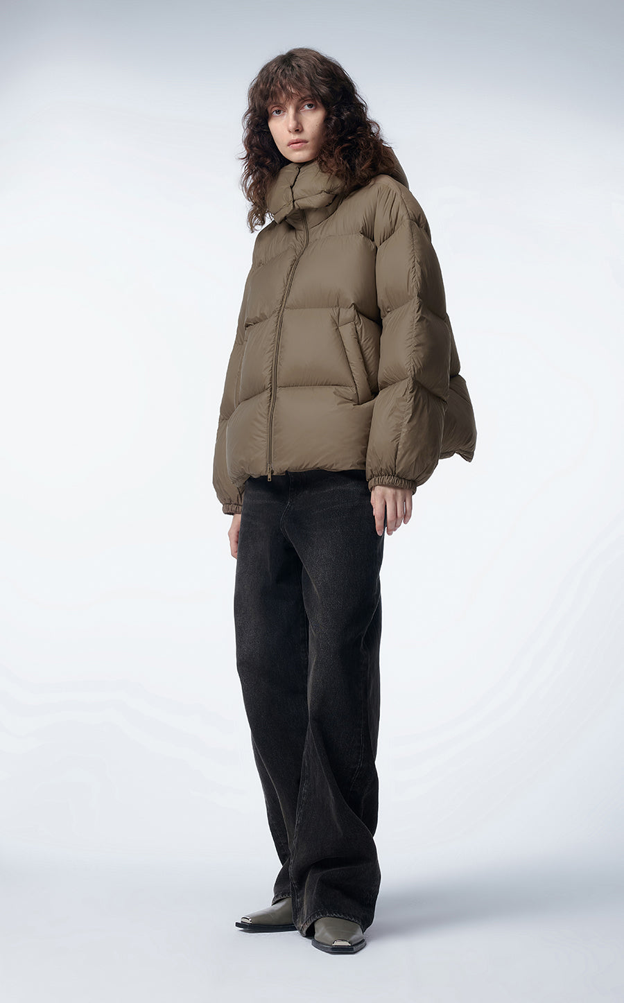 Coat / JNBY Relaxed  Hooded Goose Down Coat