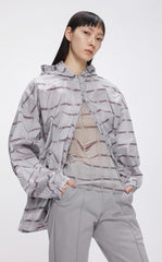 JNBY Loose Fit Full Print Hooded Jacket