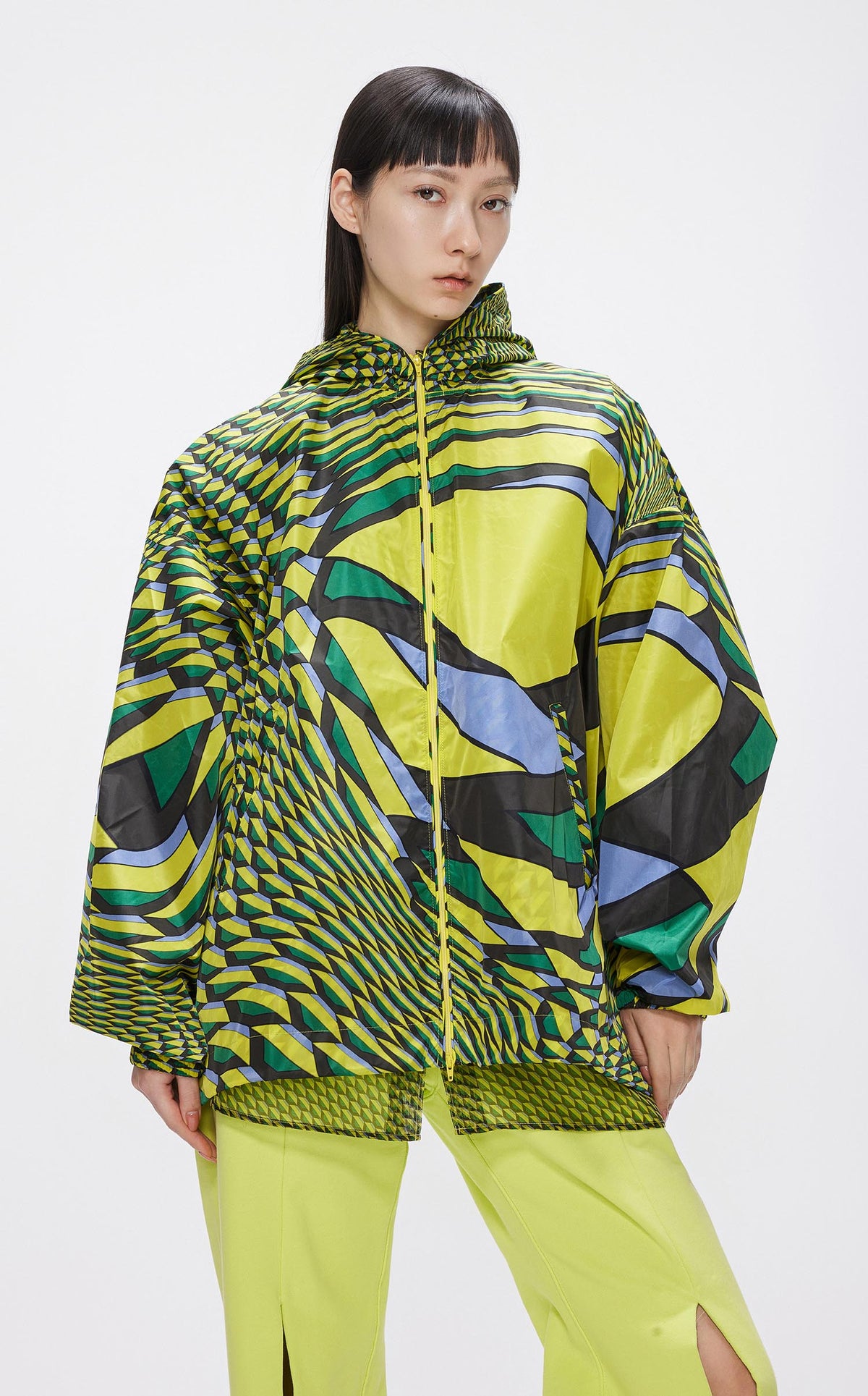 JNBY Loose Fit Full Print Hooded Jacket