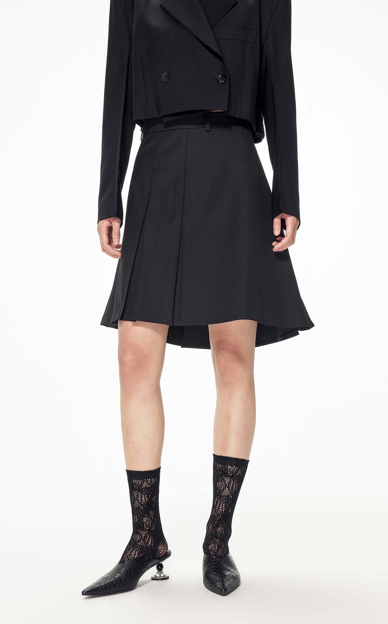 Skirts / JNBY A-Line Pleated Skirt (22% Sheep Wool)