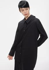 Shirts / JNBY Loose Fit Asymmetric Cotton Long Sleeve Shirt