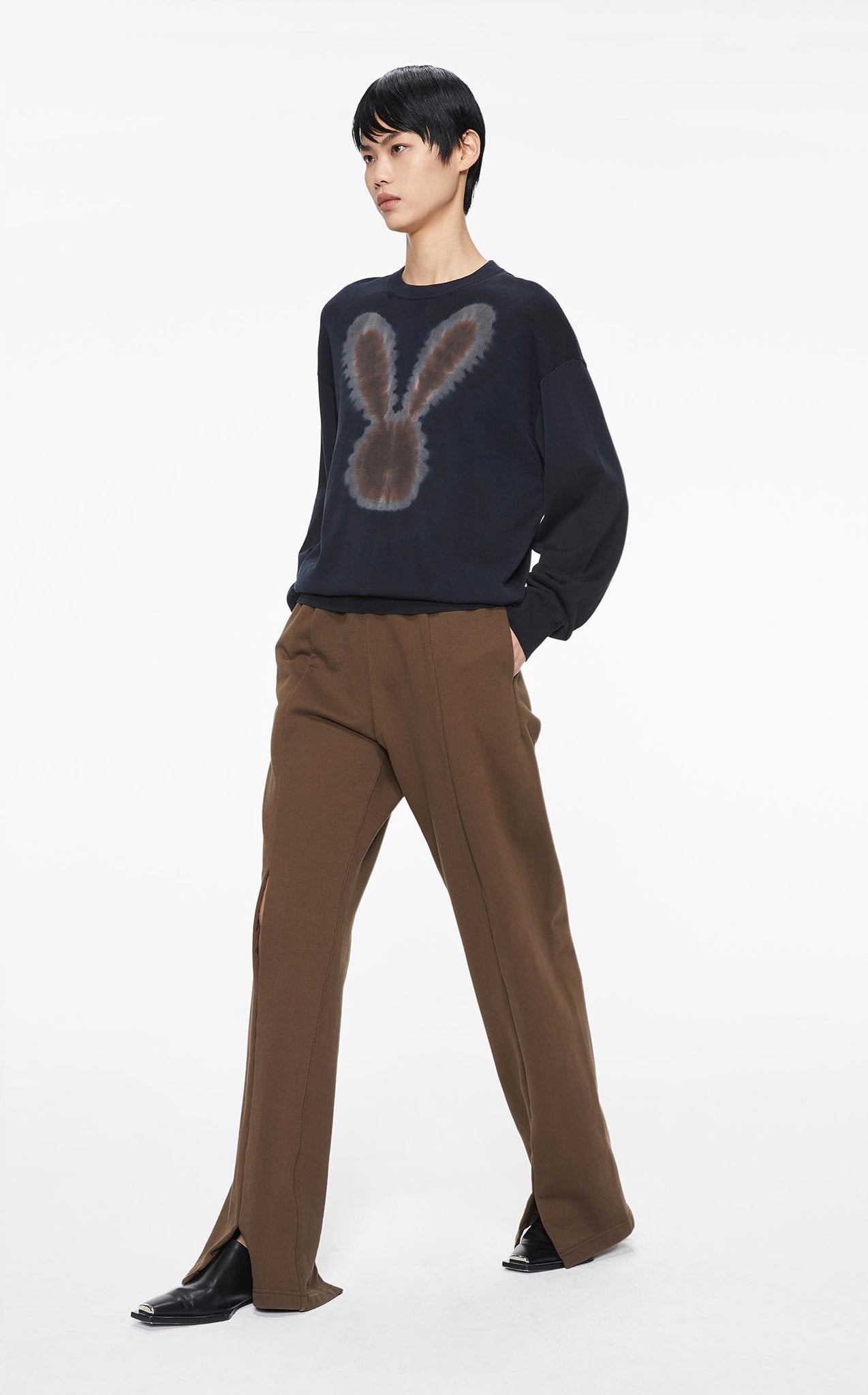 Sweater / JNBY Crewneck Print Bunny Pullover (100% Cotton)