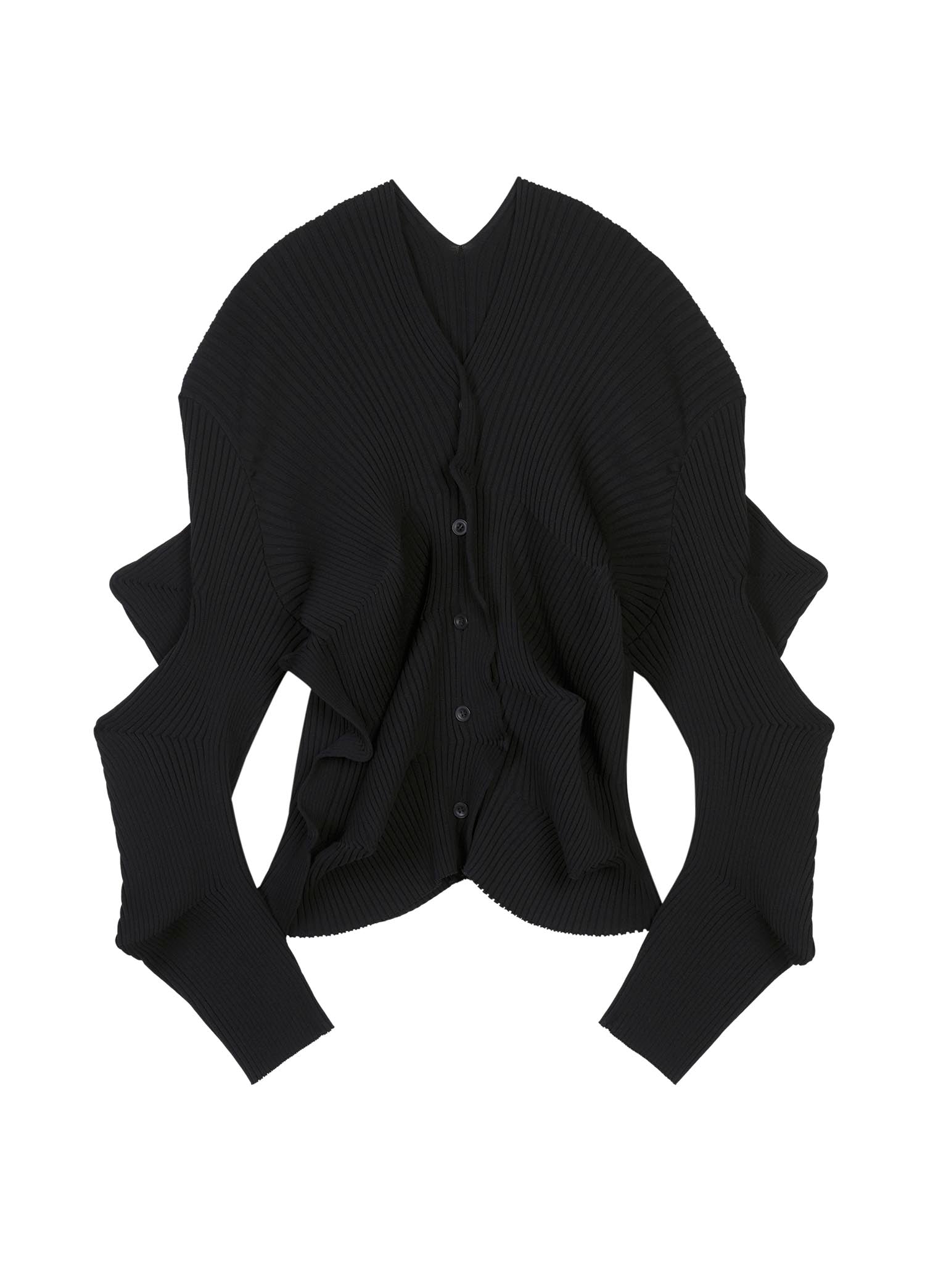 Sweater / JNBY Ruffled Wavy Detail Cardigan