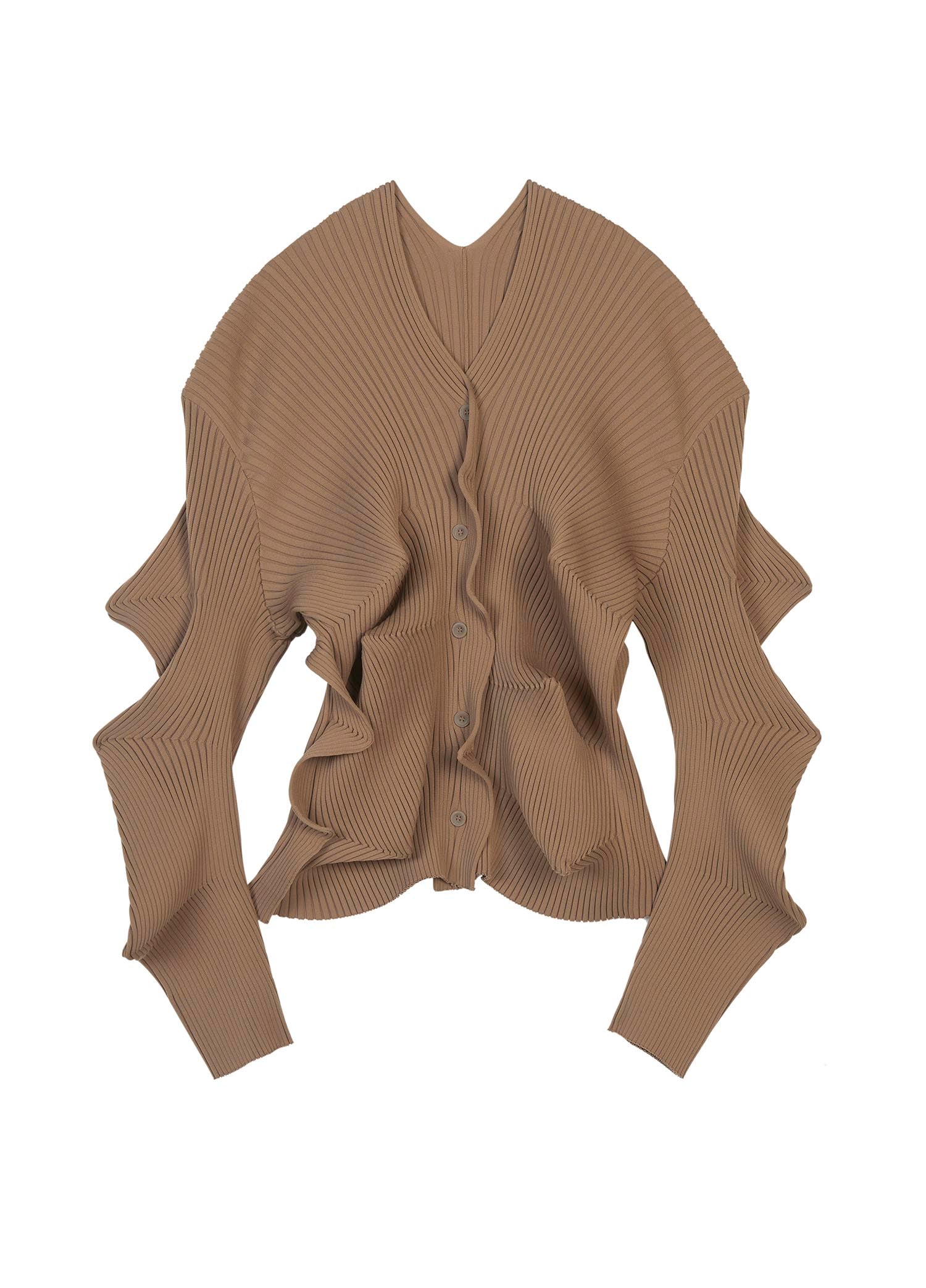 Sweater / JNBY Ruffled Wavy Detail Cardigan