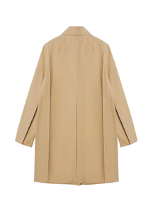 Coat / JNBY Loose Fit Mid-Length Trench Coat (100% Cotton)
