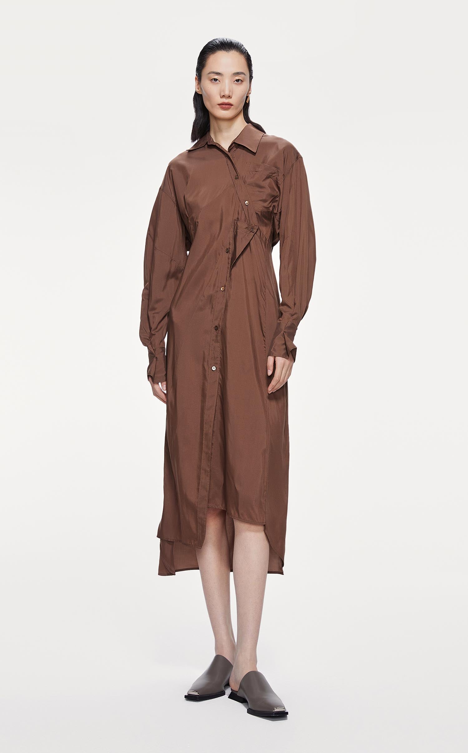 Dresses / JNBY Asymmetric Front Dress (39% Mulberry Silk)