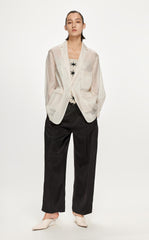 Blazer / JNBY Loose Fit Silk Cotton Blended Solid Blazer