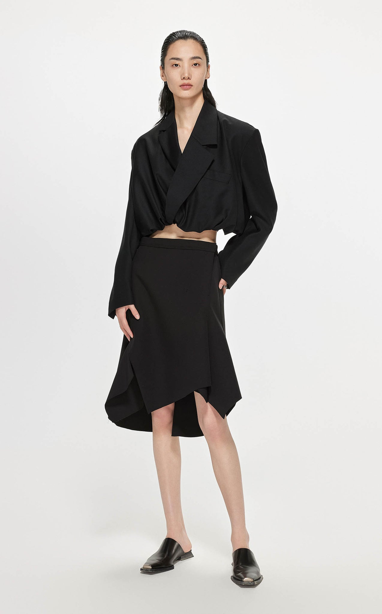 Skirt / JNBY Asymmetric Hem Short Skirt
