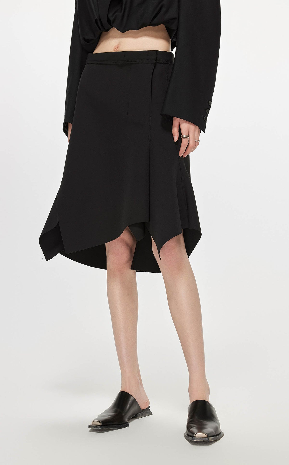 Skirt / JNBY Asymmetric Hem Short Skirt