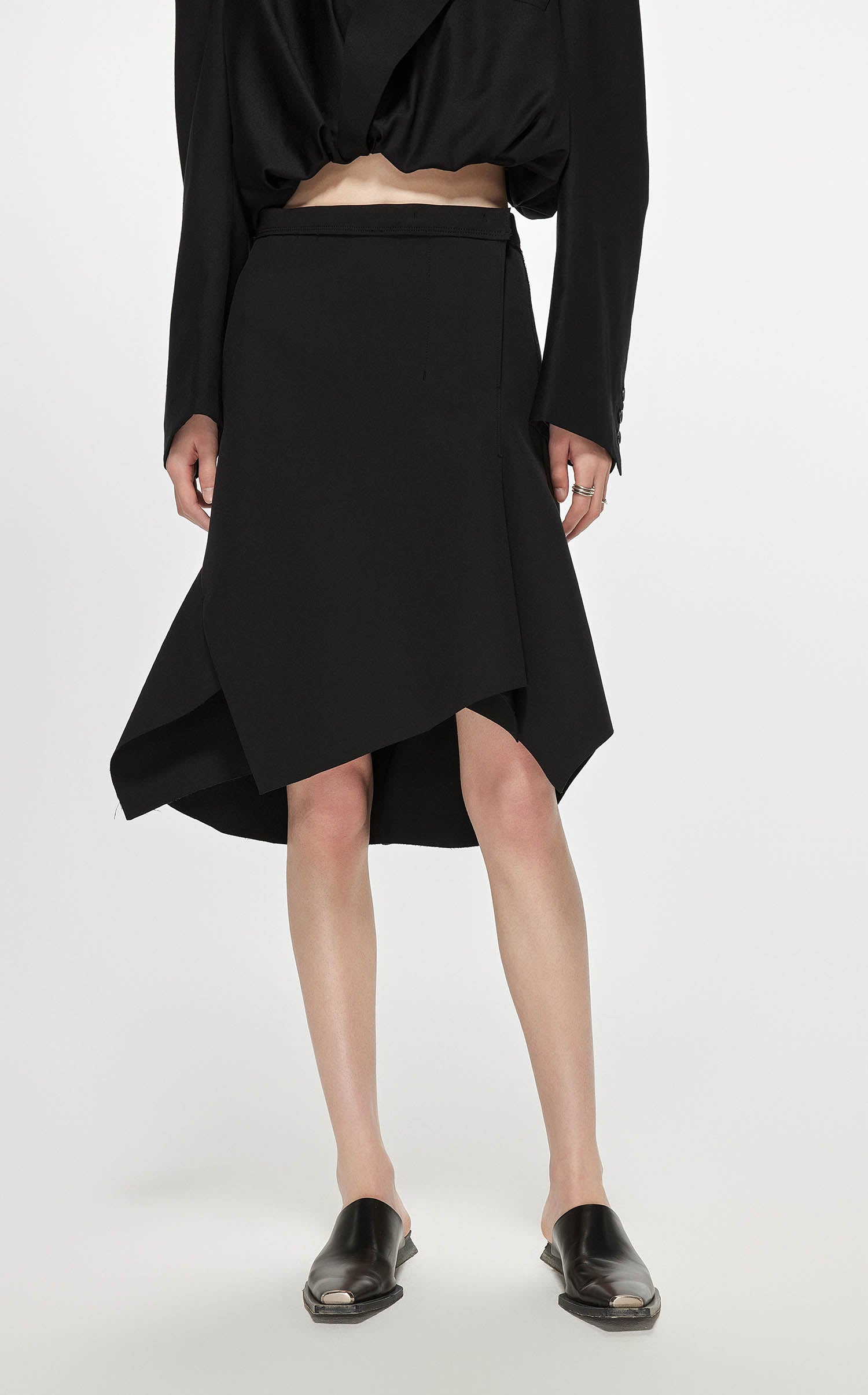 Skirt / JNBY Asymmetric Hem Short Skirt