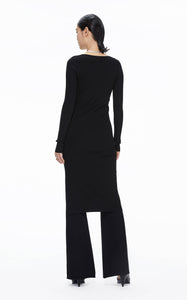 Dresses / JNBY Slim Fit V-Neck Long Sleeve Knitted Dress