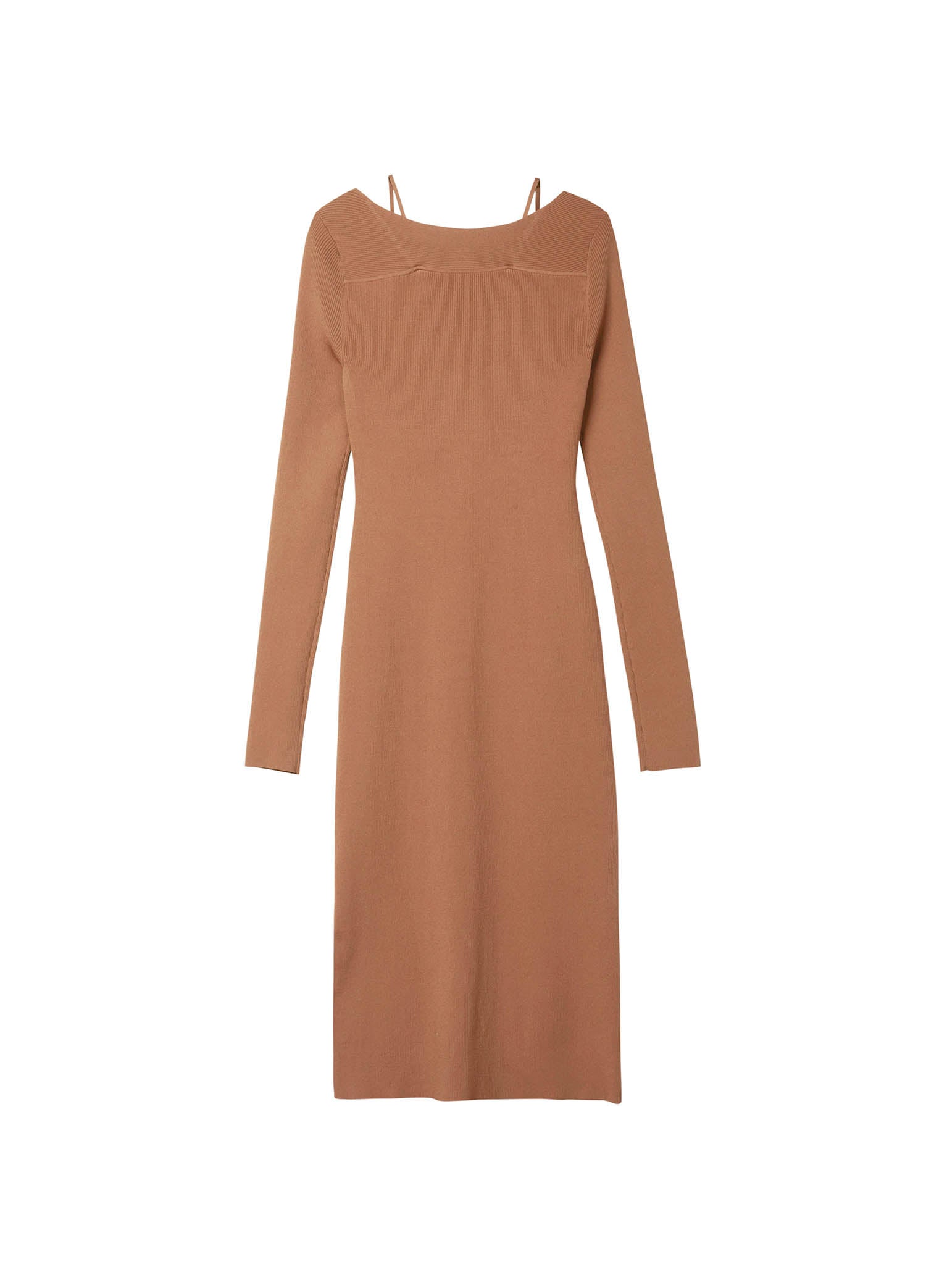 Dresses / JNBY Slim Fit V-Neck Long Sleeve Knitted Dress