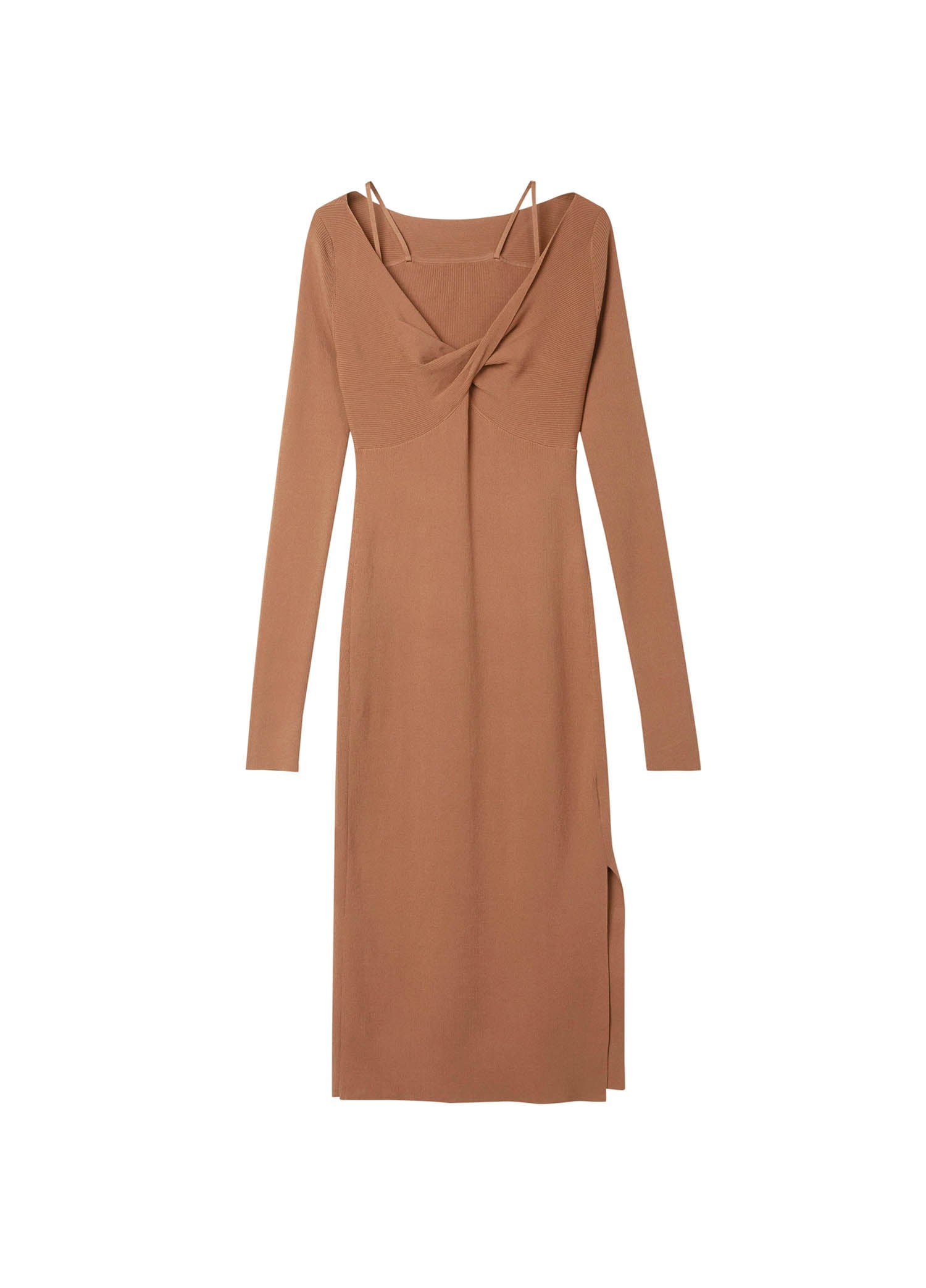 Dresses / JNBY Slim Fit V-Neck Long Sleeve Knitted Dress