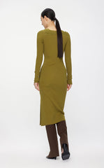 Dresses / JNBY Slim Fit V-Neck Long Sleeve Knitted Dress