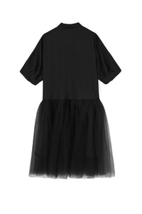 Dresses / JNBY Polo Style Patched Mid-Sleeve Gauze Dress