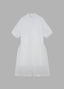 Dresses / JNBY Polo Style Patched Mid-Sleeve Gauze Dress