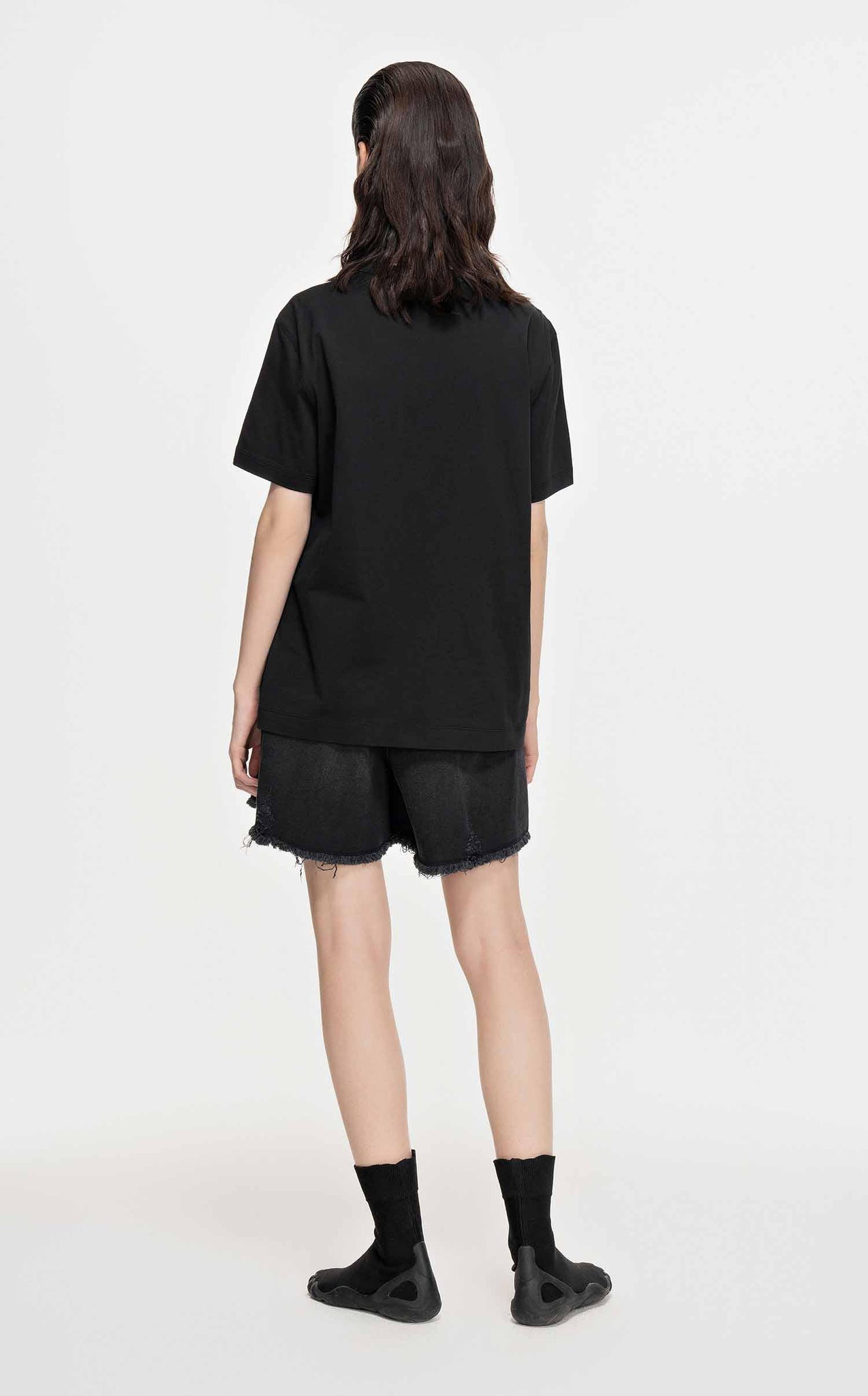 T-Shirt / JNBY Short Sleeve Simple Print T-Shirt (100% Cotton)