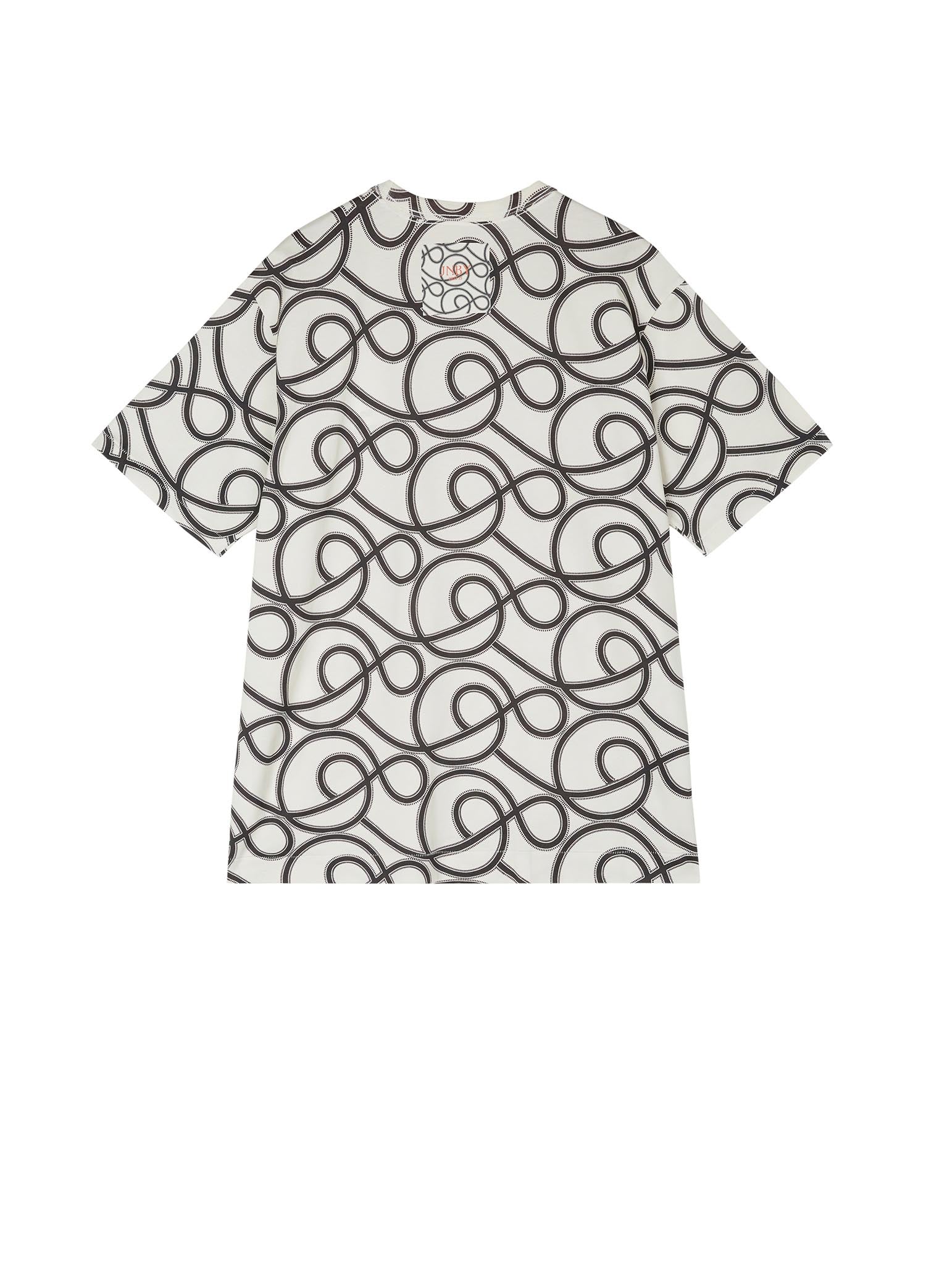 T-Shirt / JNBY Print Pattern Round Neck Short Sleeve T-Shirt (100% Cotton)