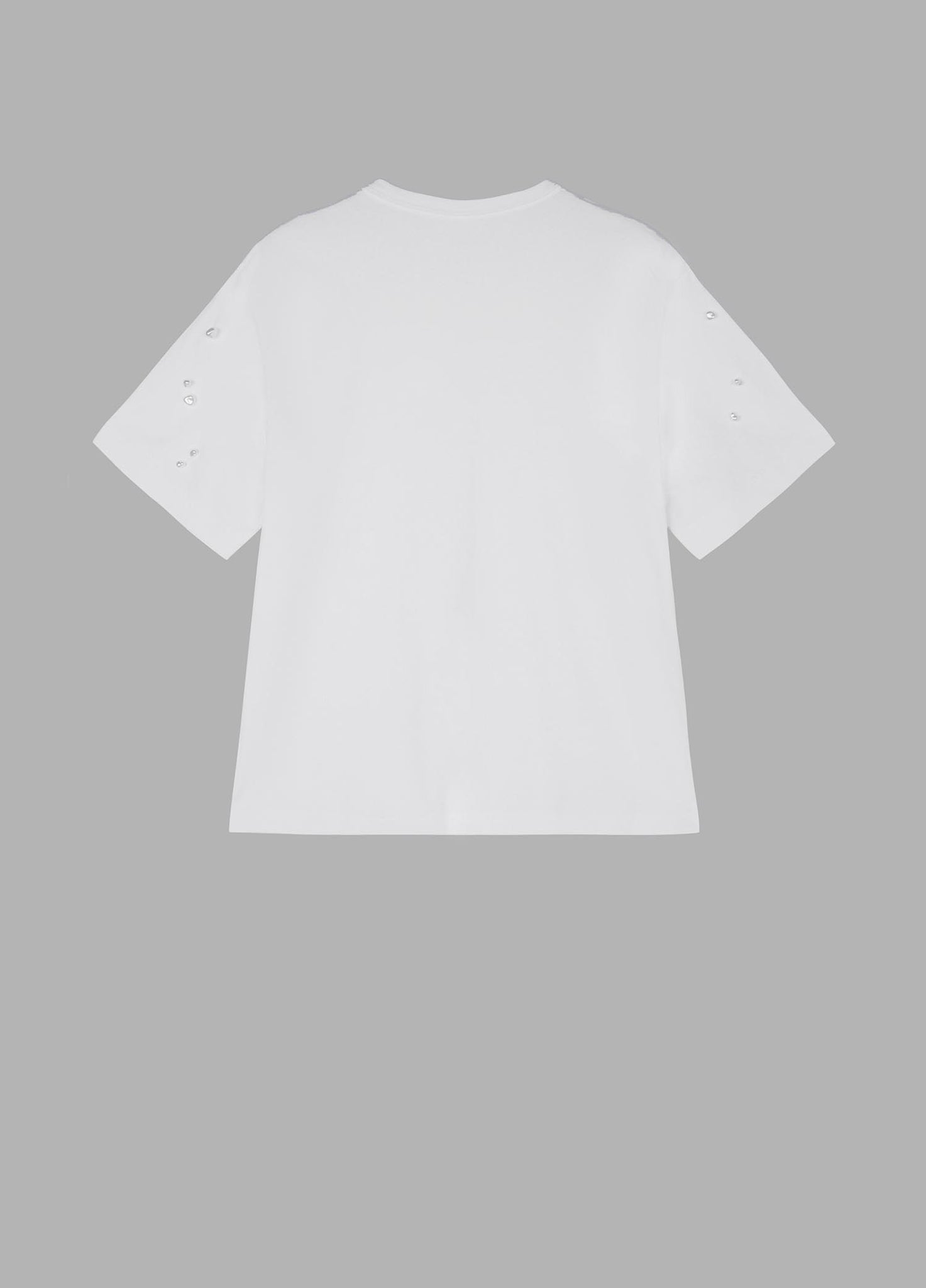T-Shirt / JNBY Beaded Short Sleeve Round Neck T-Shirt (100% Cotton)