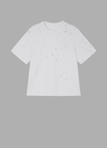 T-Shirt / JNBY Beaded Short Sleeve Round Neck T-Shirt (100% Cotton)
