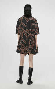 Dresses / JNBY Loose Fit Crewneck Full Print Dress (100% Cotton)