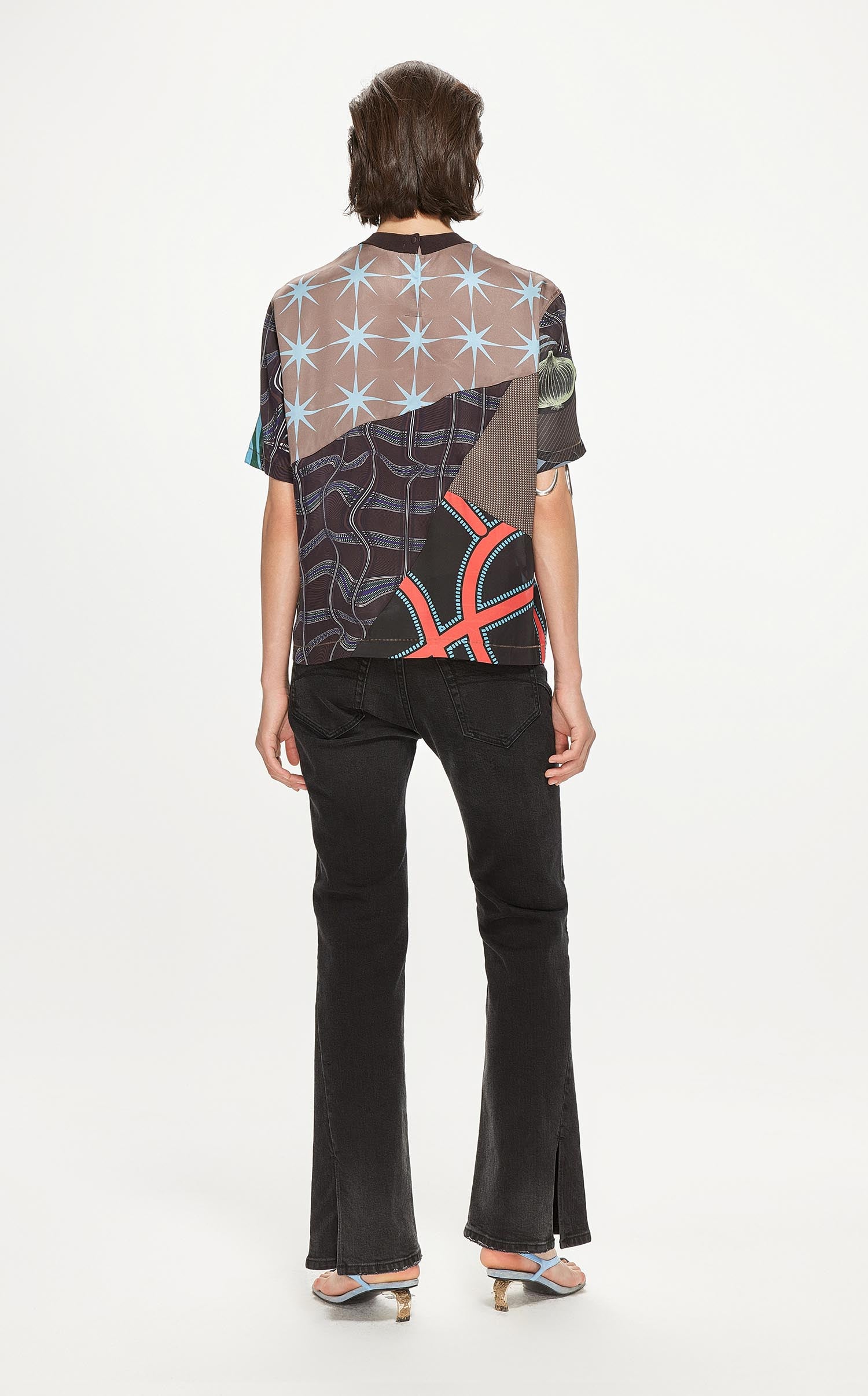 Shirt / JNBY Print Pattern Short Sleeve Top